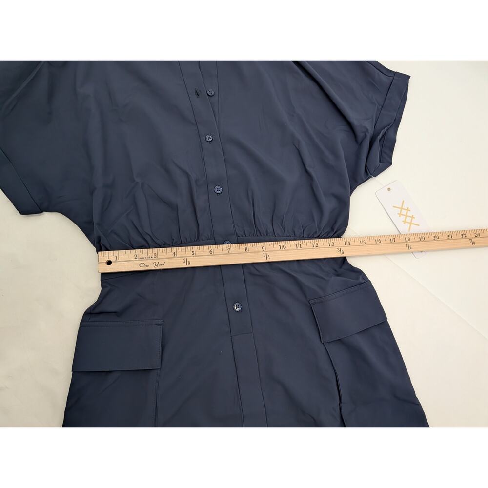 NWT Rhone Mirage Shirt Dress Navy Small Sun Safe Water Repelling Pocket Vacation - Picture 7 of 9
